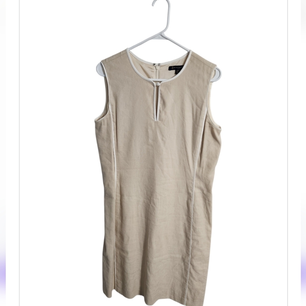 Brooks Brothers Linen Blend Shift Dress Sz.12 Petite